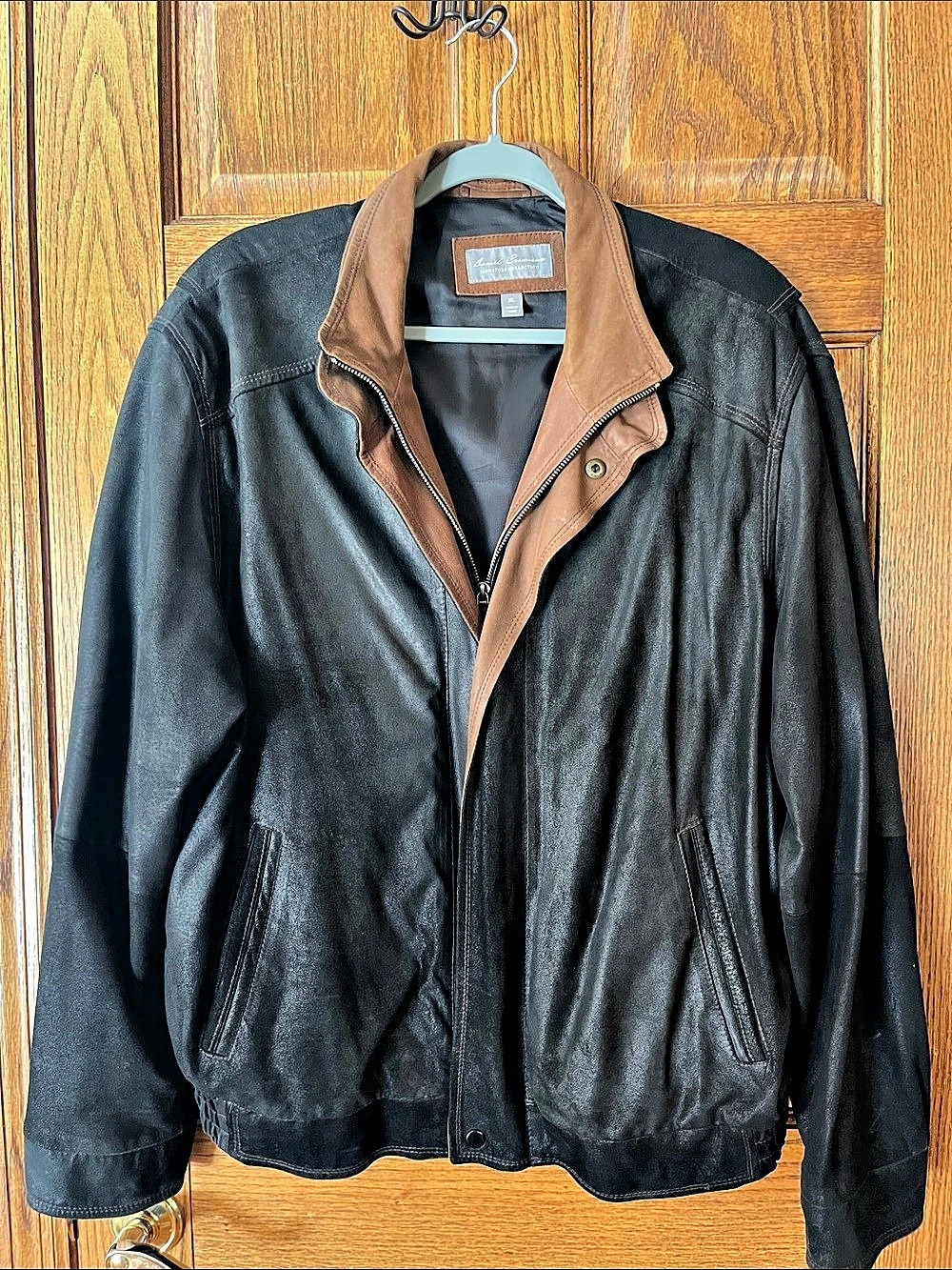 Men's Black & Brown Jacket